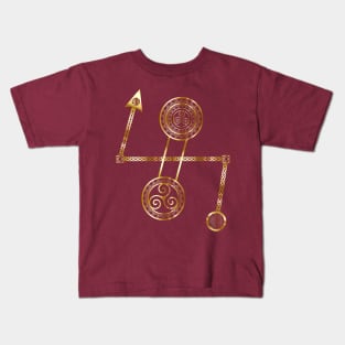 Pictish Double Disc Z Rod Kids T-Shirt